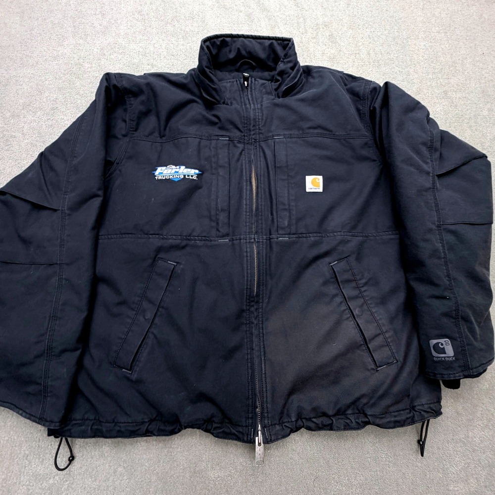 Carhartt Full Swing Cryder Jacket Mens 2XL Black Canvas 3M Thinsulate Insulated